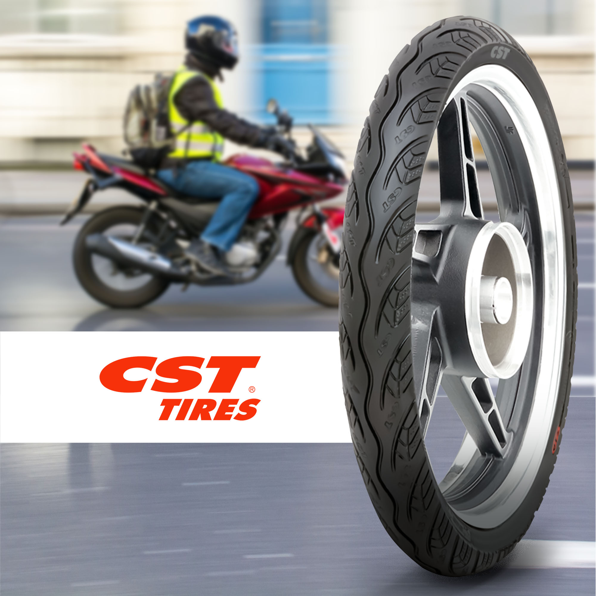 Llanta Moto 80/90-17 Cm642 Tl 44p Cst - Imagen 4