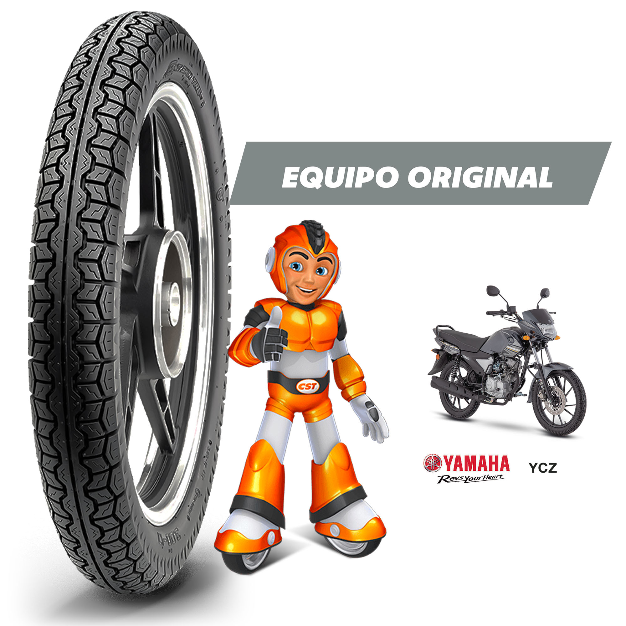 Llanta Original Moto Ycz110 275-17 C-265 Tt 41p Cst - Imagen 4