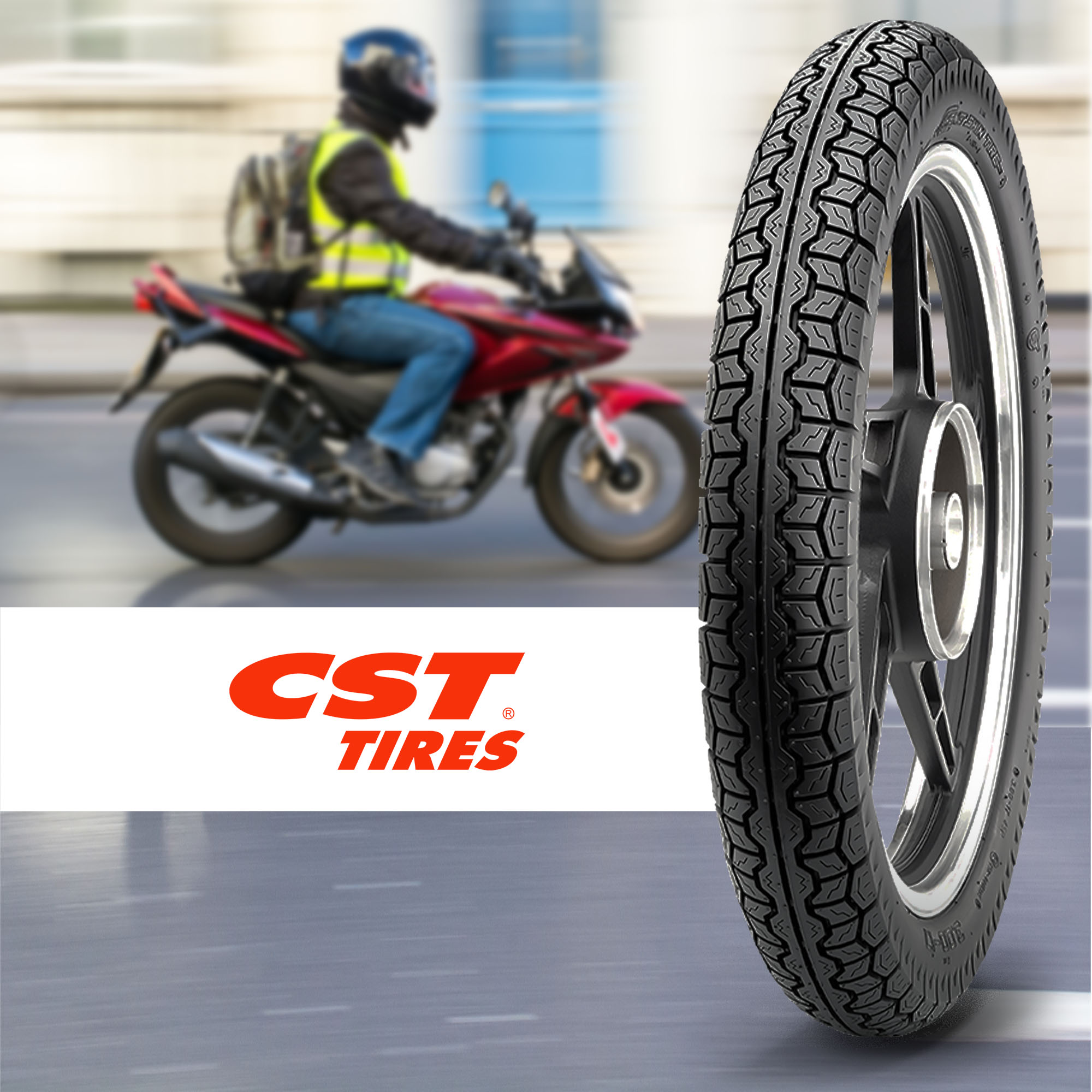 Llanta Original Moto Ycz110 275-17 C-265 Tt 41p Cst - Imagen 5