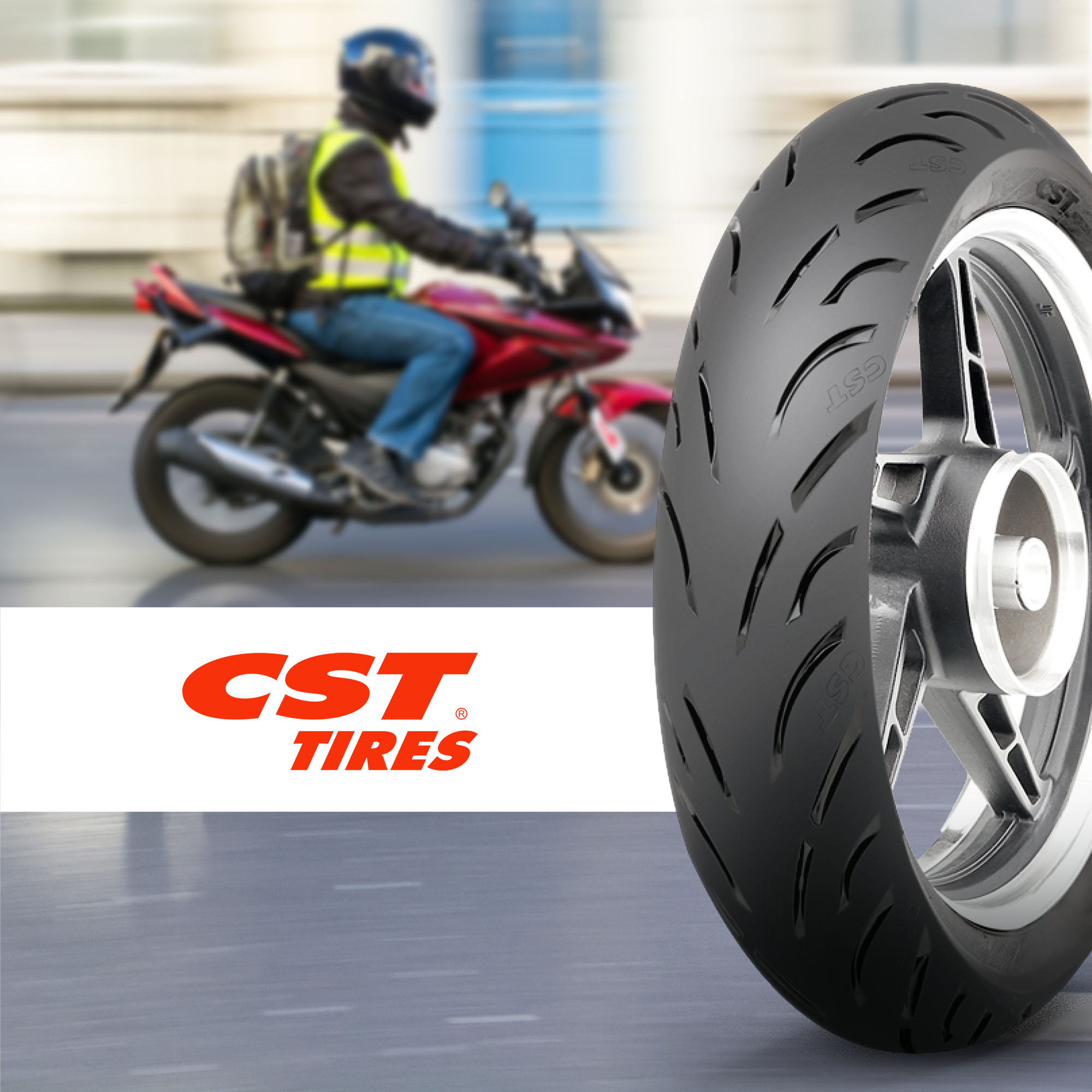 Llanta Para Moto 100/80r17 Cm-dr Tl 52h Cst - Imagen 4