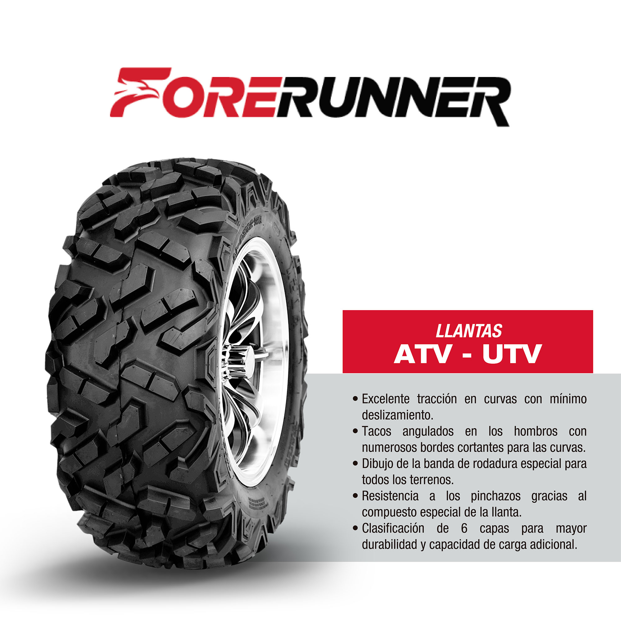 Llanta 29X11-14 ATLAS TL 58F 6PR FORERUNNER - Imagen 3
