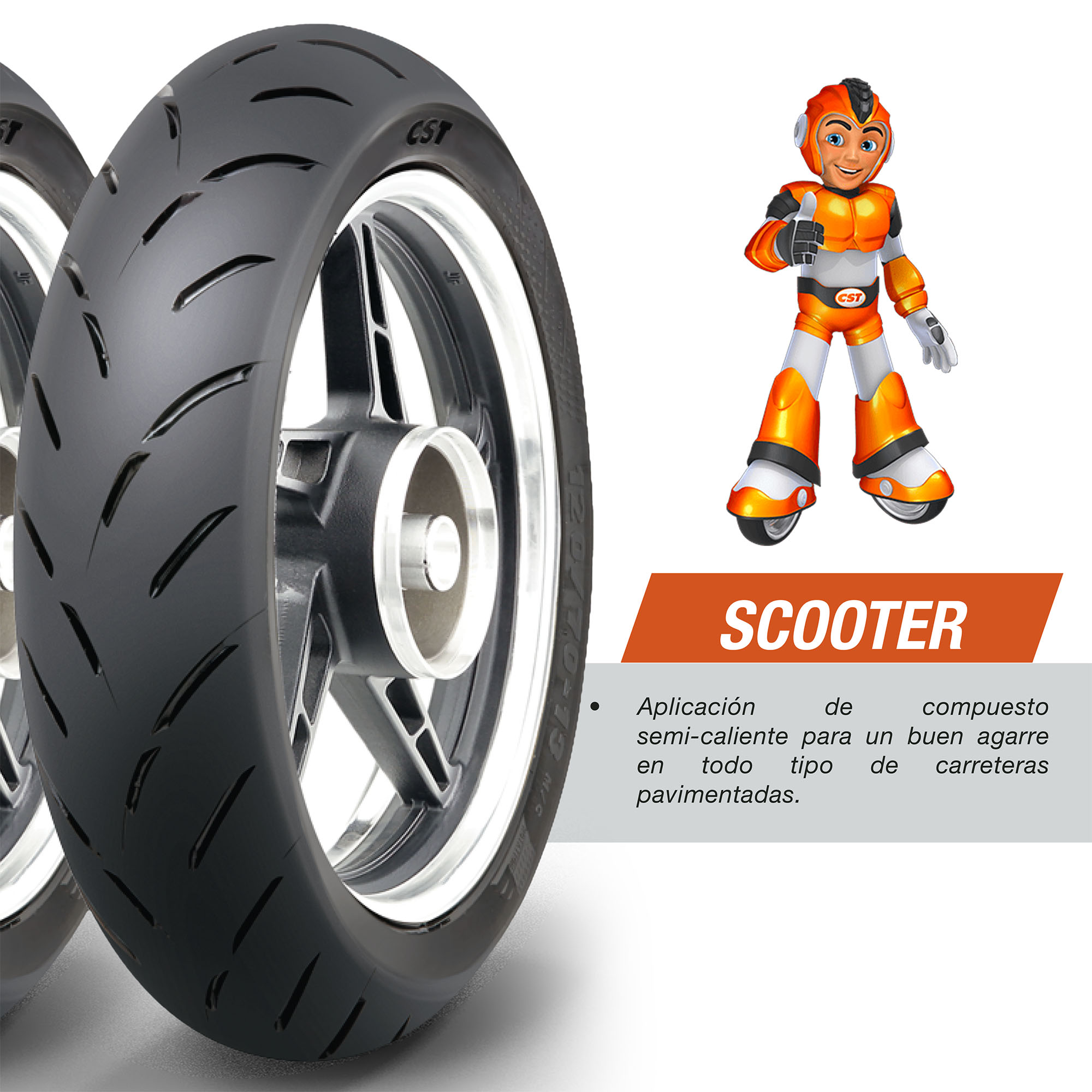 Llanta 110/70-13 CM-TR TL 54L CST - Imagen 5