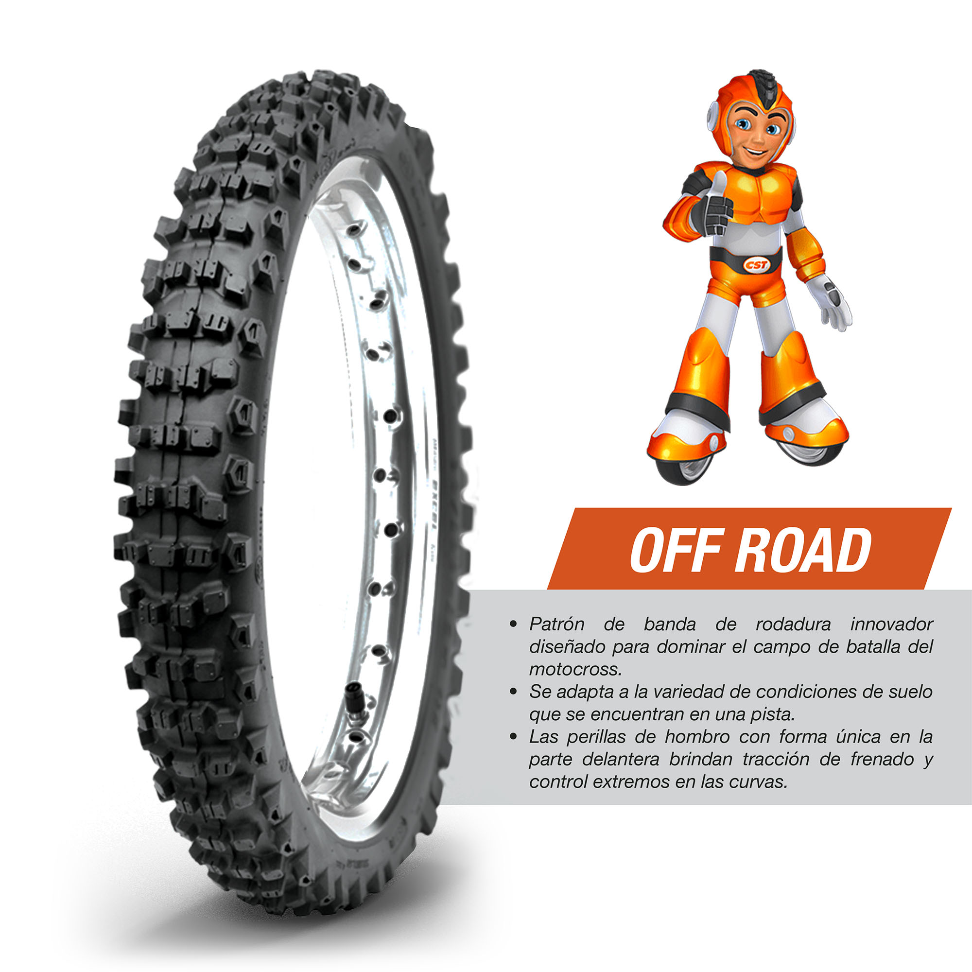 Llanta 90/100-14 CM709 TT 49M CST - Imagen 4