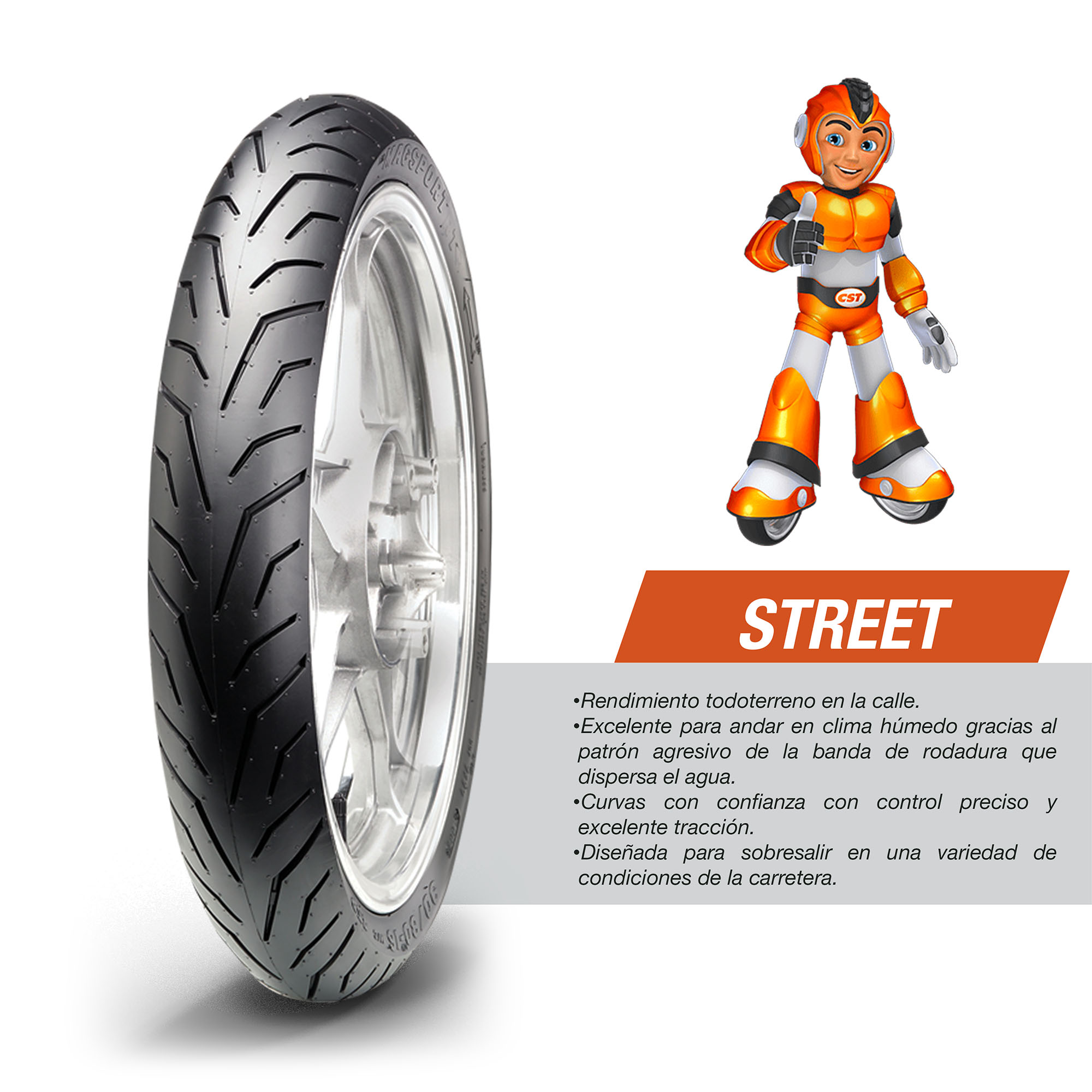 Llanta 140/60-17 C6502 TL 63H CST - Imagen 3