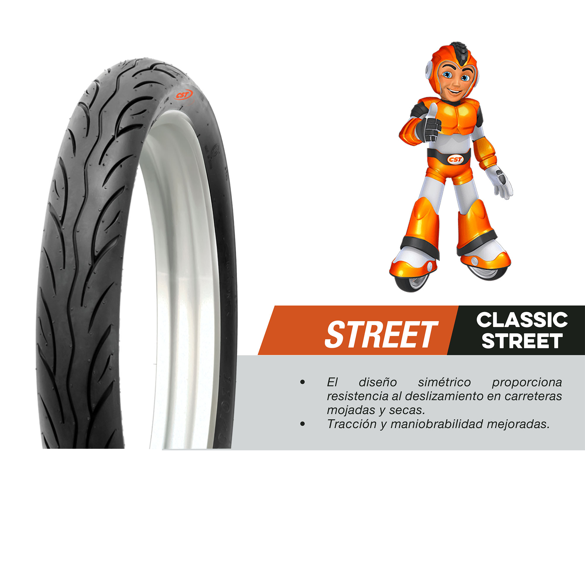 Llanta Moto 90/90-17 Cm619 Tl 49s Cst - Imagen 4