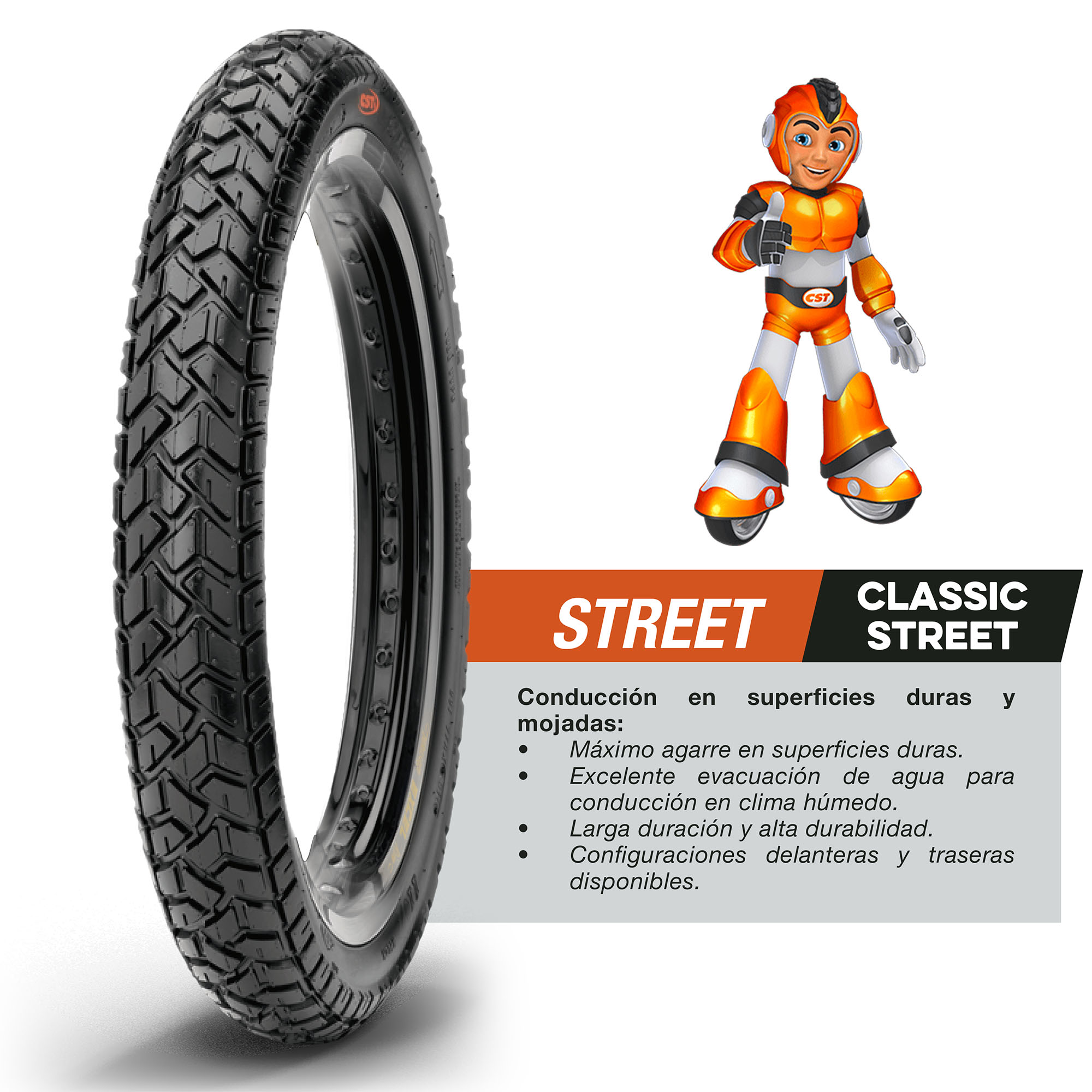 Llanta Para Moto 110/90-17 C6559 Tt 60p Cst - Imagen 4