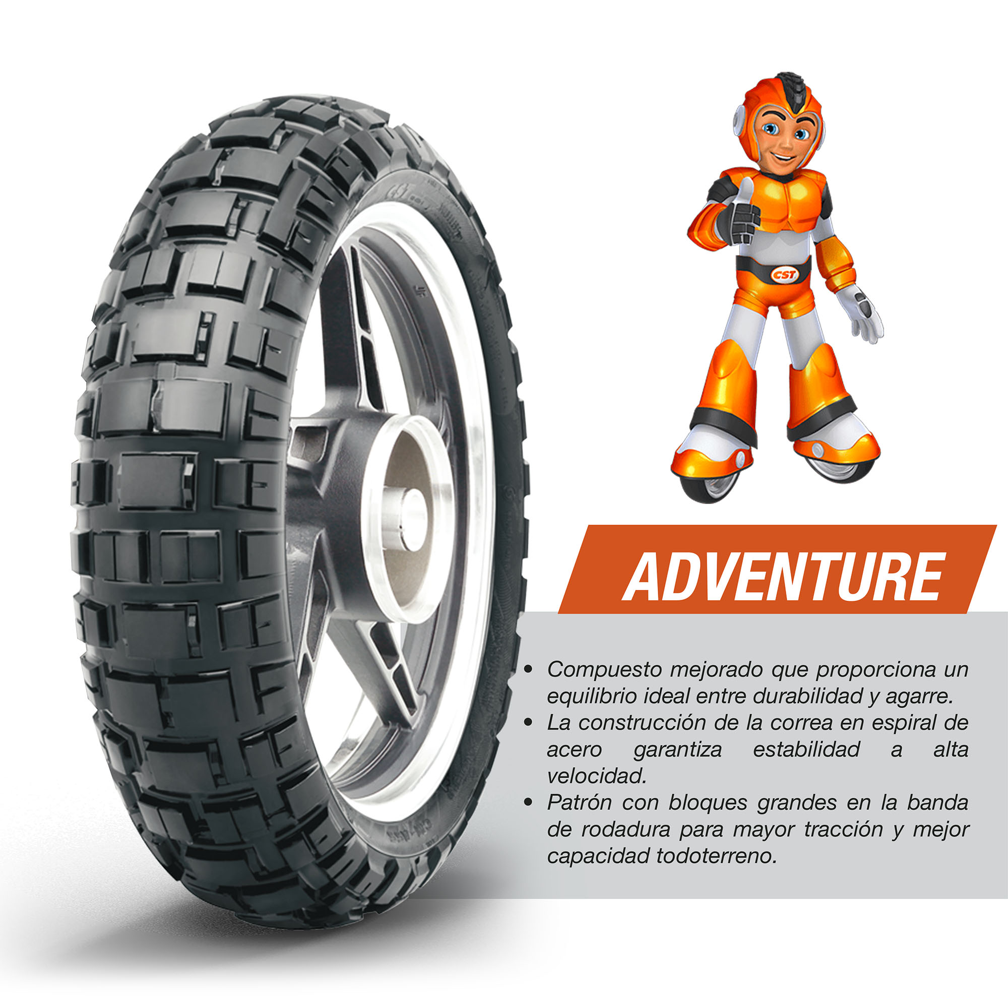 Llanta Moto 120/70r19 Cm-a5 Tl 60t Cst By Maxxis - Imagen 3